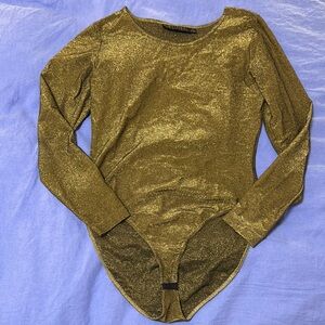 Vintage Gold Lurex Bodysuit